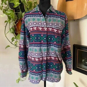 Vtg Cabin Creek Southwest Style 100% Cotton Flannel - Women’s Size Medium